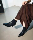 GRISE 《予約》GRISE5.5cmレザーポインテッドスライドカットショートブーツ ルタロン シューズ・靴 ブーツ イエロー ブラック【送料無料】
