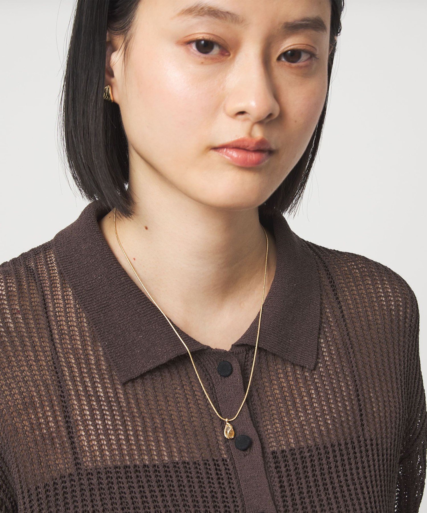 UNITED ARROWS green label relaxing クリア シズク&メタルフレーム ネックレス ユナイテッドアローズ グリーンレーベルリラクシング アクセサリー・腕時計 ネックレス シルバー ゴールド