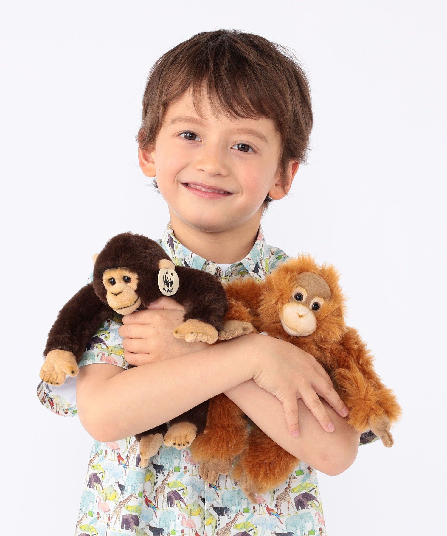 SHIPS KIDS BON TON TOYS:WWF orangutan/chimpanzee ぬいぐるみ シップス マタニティウェア・ベビー用品 その他のベビーグッズ ブラウン【送料無料】