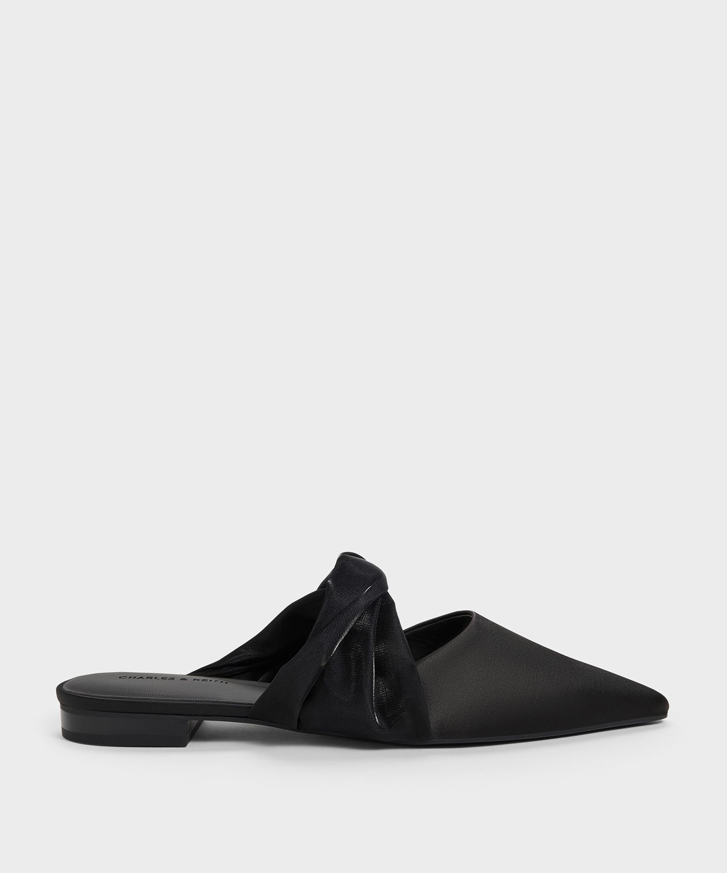 CHARLES & KEITH ツイステッドストラップ ポインテッドミュール チャールズアンドキース シューズ・靴 ミュール ホワイト【送料無料】