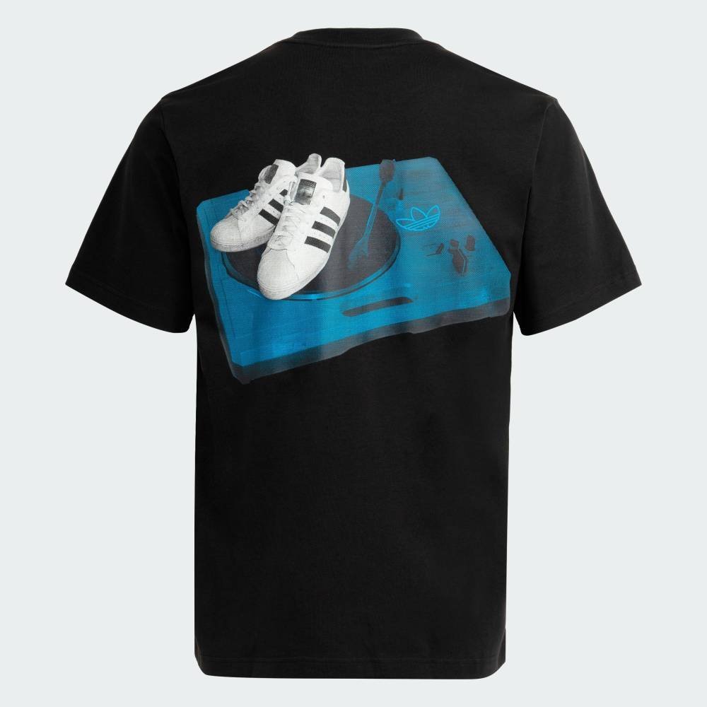 【公式】アディダス adidas 返品可 ターンテーブル Tシャツ アディダス トップス カットソー・Tシャツ ブラック