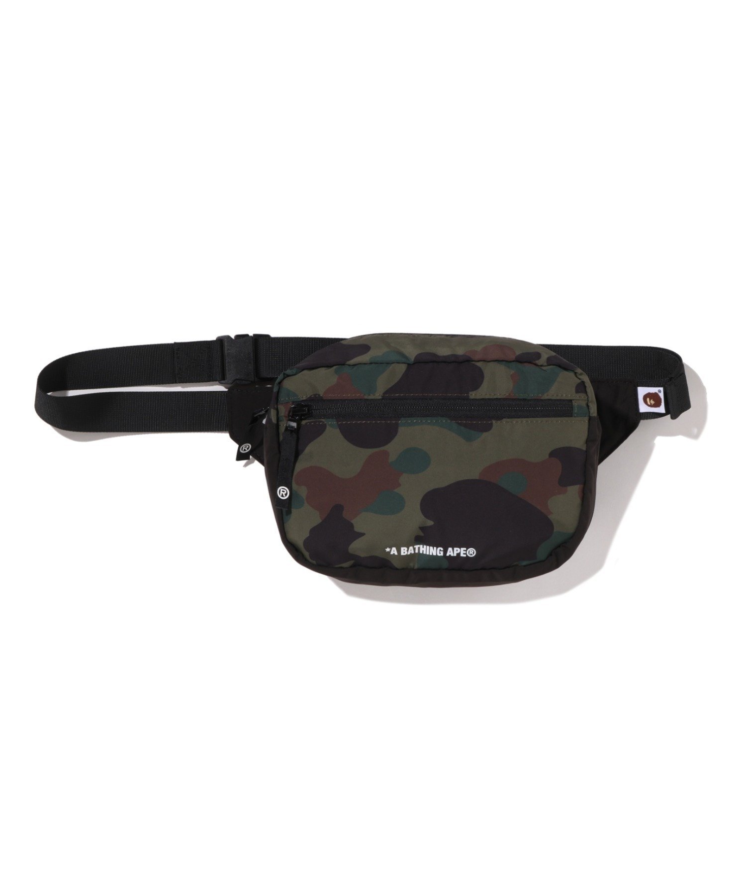 1ST CAMO PACKABLE WAIST BAG TRAVEL ア ベイシング エイプ バッグ ボディバッグ・ウエストポーチ イエロー グリーン