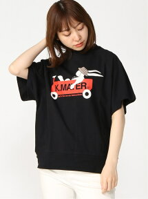 【SALE／30%OFF】KRIFF MAYER (L)キャリーカートプリントゆるT クリフメイヤー カットソー Tシャツ ブラック グレー グリーン ネイビー ホワイト イエロー