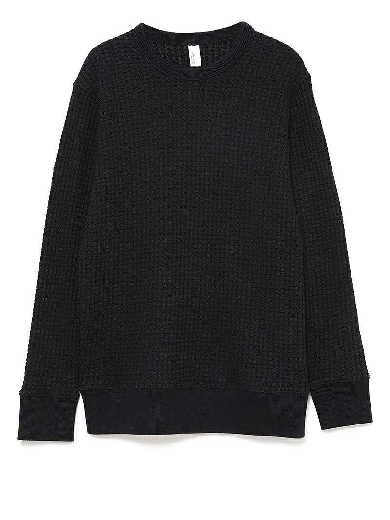 SEAGREEN (M)BIG WAFFLE pullover ^gXRZvgXgA gbvX ̑̃gbvX ubN O[ zCgyz