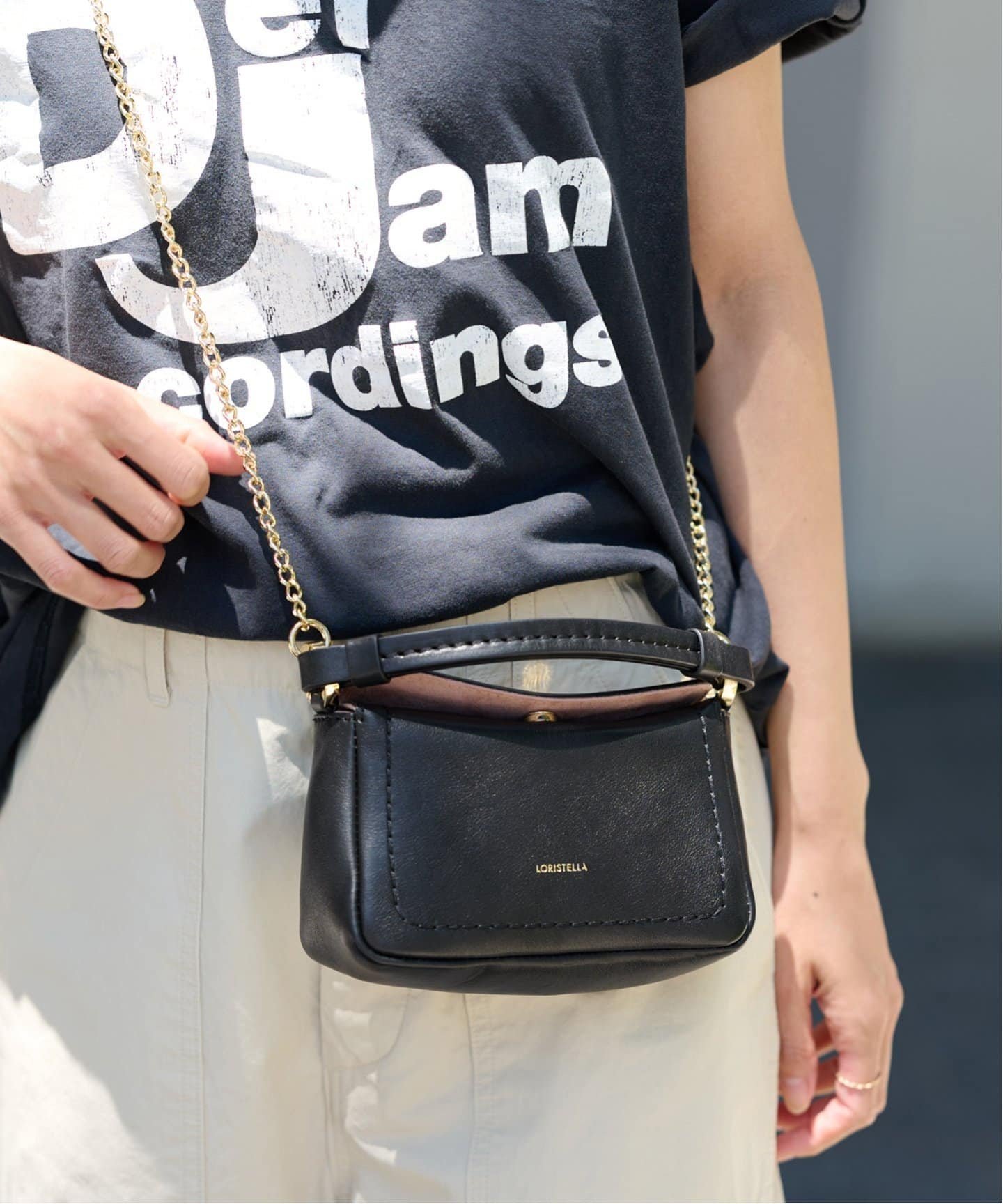 【SALE／30%OFF】FRAMeWORK 【LORISTELLA/ロリステッラ】チェーン付きショルダーBAG フレームワーク バッグ ショルダーバッグ ブラック ブラウン【送料無料】のサムネイル