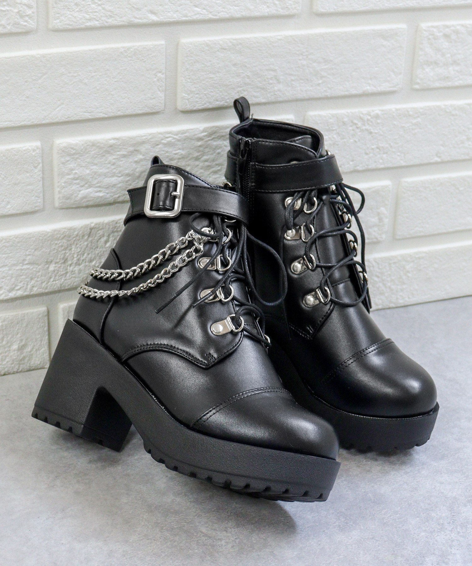 【SALE／15%OFF】LOVEHUNTER 8cmヒール ワンピース 韓国ファッション 厚底 ブーツ ☆1612 サンエーフットウェアー シューズ・靴 ブーツ ブラック【送料無料】