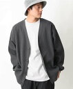 【SALE/50%OFF】a.v.v 【洗濯機で洗える】メッシュ編みニットワイドシルエットカーディガン アー・ヴェ・ヴェ トップス カーディガン イエロー ベー...
