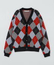 【SALE/40%OFF】SHIPS MEN BATEAUX DE SHIPS: アーガイル ニット カーディガン シップス トップス カーディガン レッド グ...
