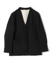 SHIPS WOMEN SHIPS Primary Navy Label: セミ フォーマル 梳毛 カラーレス ジャケット(セットアップ対応) シップス ジャケ...
