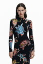 【SALE/50%OFF】Desigual ラクロワ柄のドレス デシグアル ワンピース・ドレス ドレス ブラック【送料無料】