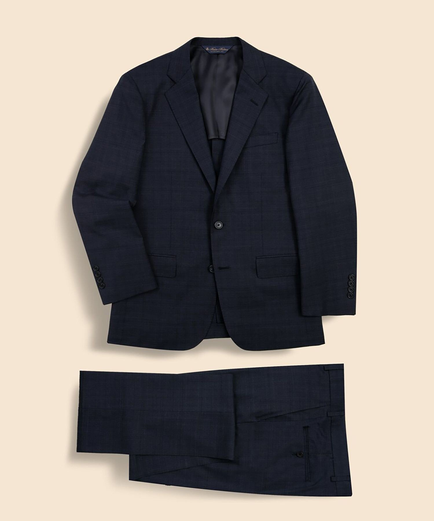 BROOKS BROTHERS ウール グレンチェック シングル2釦スーツ Classic ブルックス ブラザーズ スーツ・フォーマル セットアップスーツ ネイビー【送料無料】