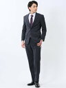 TAKA-Q ストレッチウォッシャブル レギュラーフィット 2ボタン2ピーススーツ チェック紺 【25SS】 メンズ セットアップ ジャケット ビジネス カジュ...