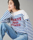 UNTITLED 【BLANC basque】バスクボーダー*刺繍プルオーバー アンタイトル トップス カットソー・Tシャツ ネイビー ブルー【送料無料】