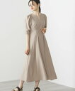 【SALE/40%OFF】BEAMS HEART WOMEN 麻調 ウエストタック ワンピース ビームス アウトレット ワンピース・ドレス ワンピース ベージュ【送料無料】