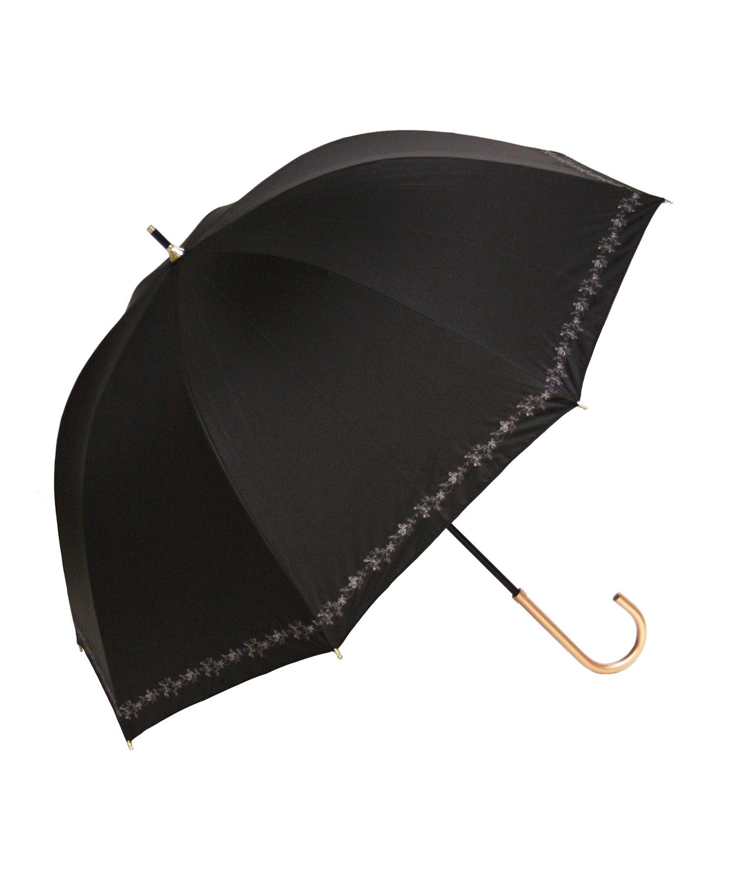 【SALE/45%OFF】SETUP7 SETUP7/PUリーフライン刺繍バルーンショート UVカット 晴雨兼用傘 23448 CLIR セットアップセブン ファッション雑貨 傘・長傘 ブラック グリーン ホワイト ピンク