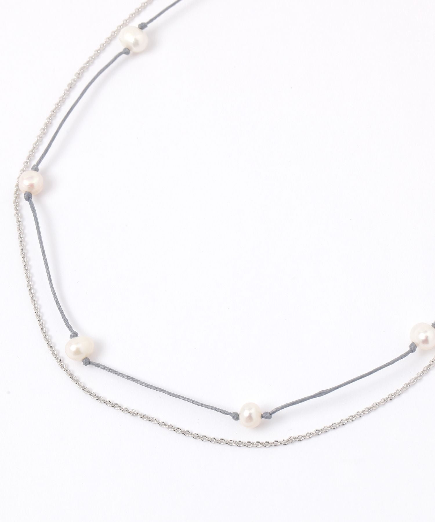 【SALE／40%OFF】GLOBAL WORK 紐淡水パール2連ネックレス/490060 グローバルワーク アクセサリー・腕時計 ネックレス グリーン ブラック オレンジ ブルー stylife-15107979 Rakuten Fashion サンプル画像2