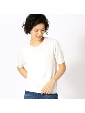 【SALE／60%OFF】COMME CA ISM クルーネックニット 半袖プルオーバー コムサイズム ニット ニットその他 グリーン ホワイト グレー ブラック