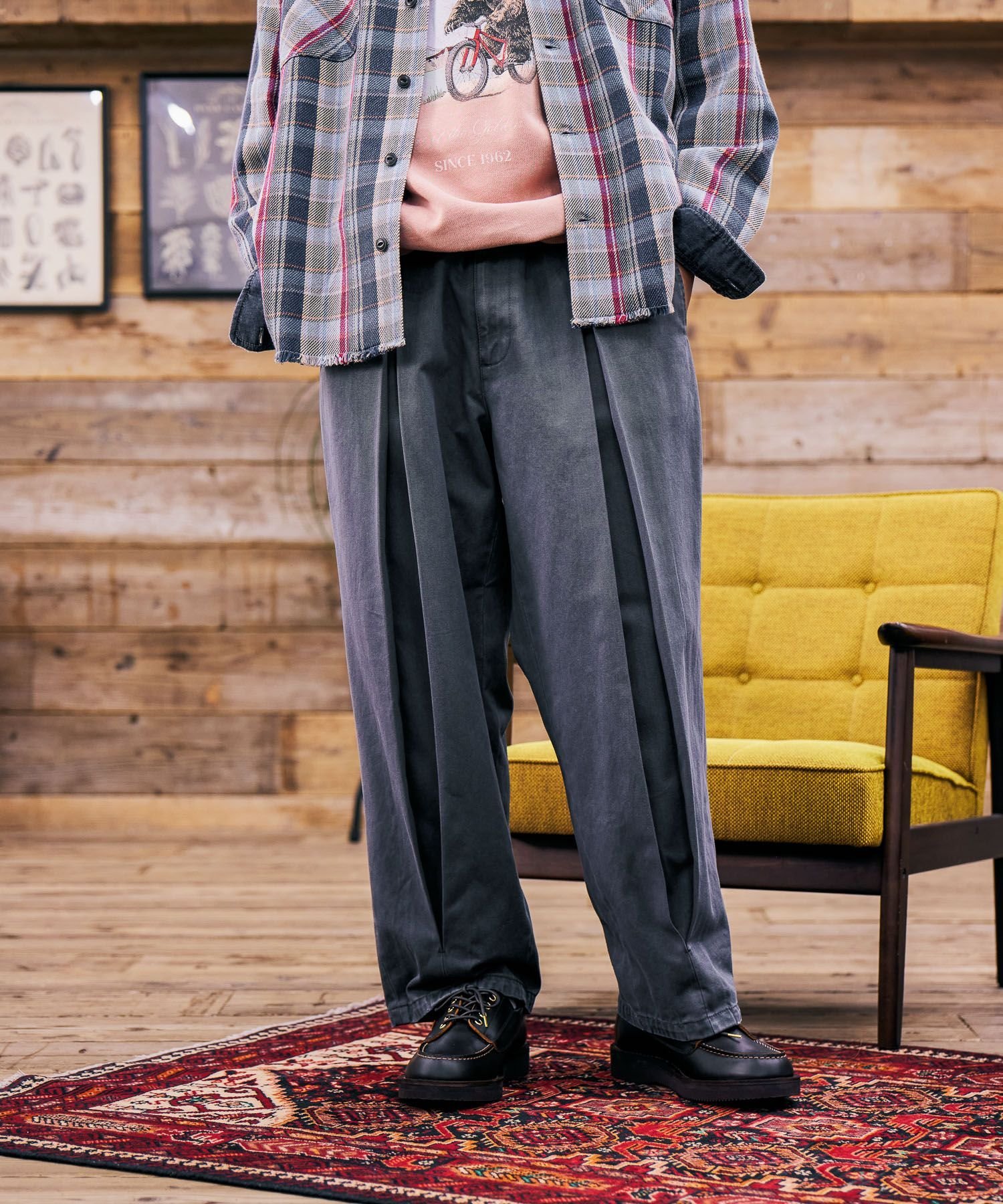タックコクーンパンツ ベイフロー パンツ その他のパンツ ブラック ベージュ グレー