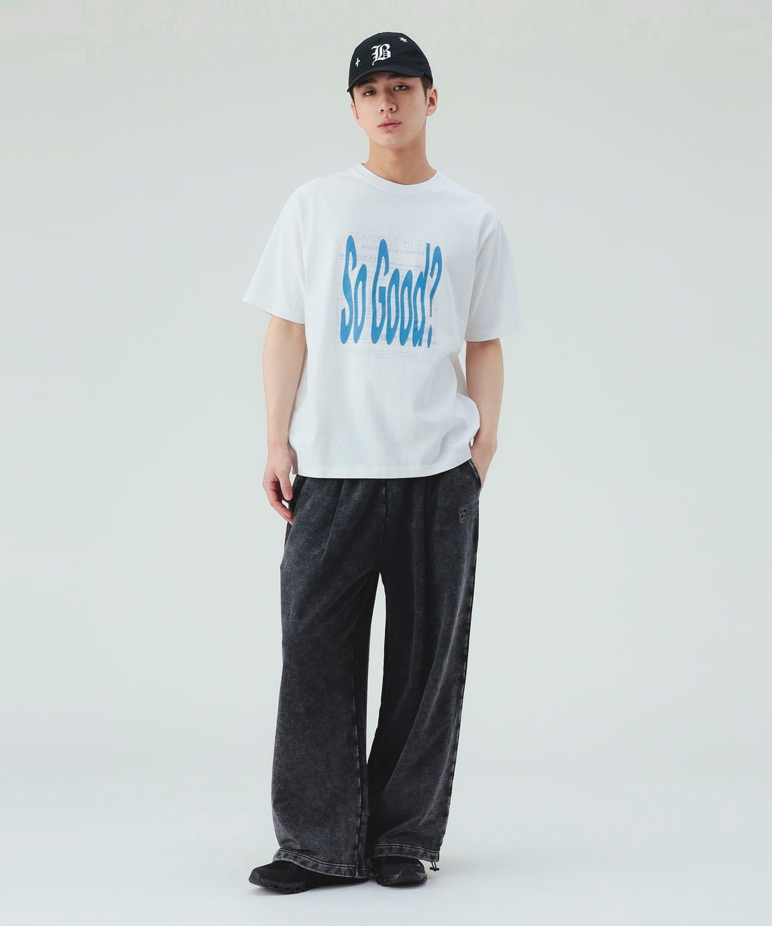 MEN 【8/6値下げ】ウェーブフォント グラフィック Tシャツ ビームス ハート トップス カットソー・Tシャツ ホワイト ブラウン