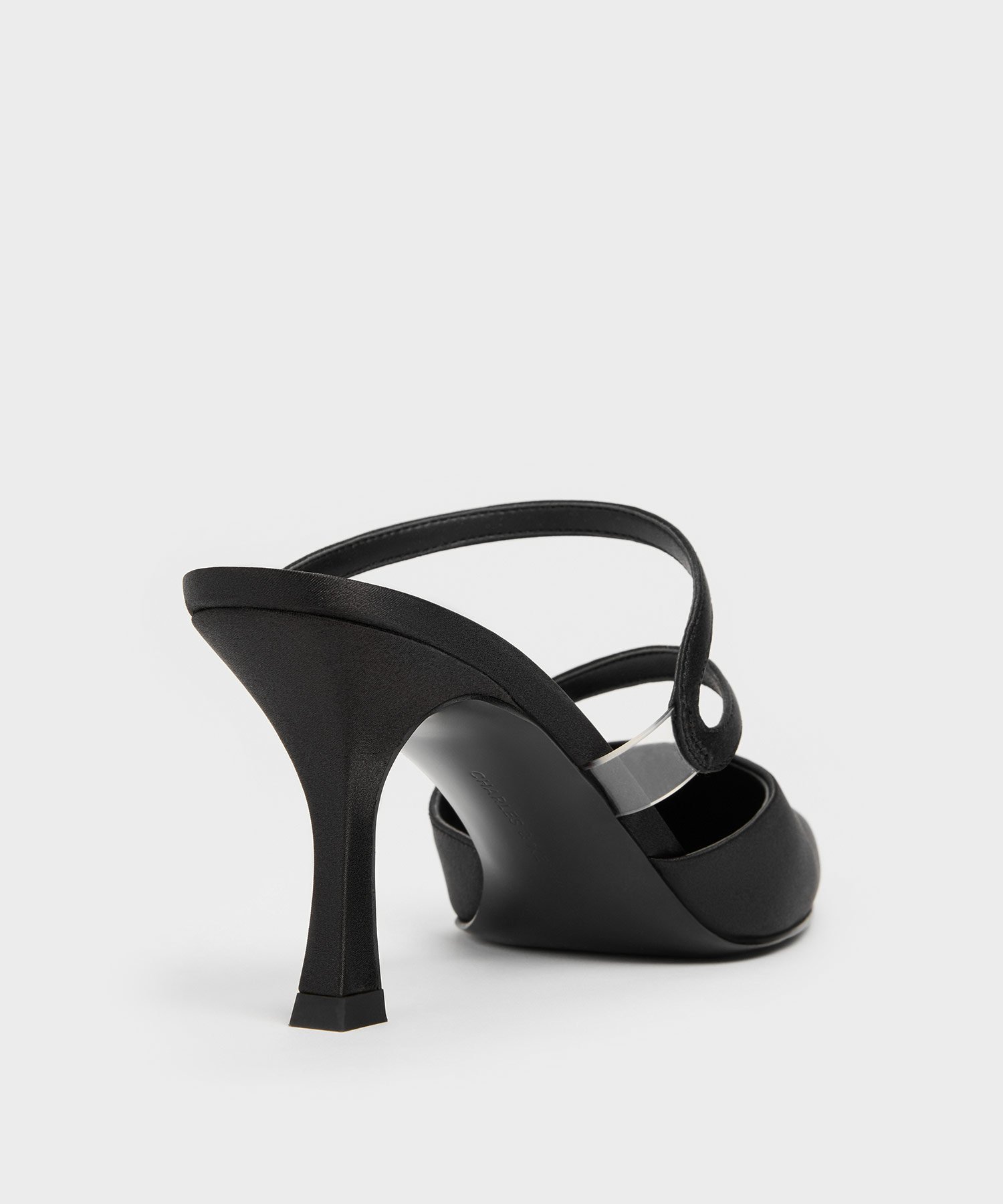 CHARLES & KEITH Arden アーデン サテンウェービー ポインテッドヒールミュール チャールズアンドキース シューズ・靴 ミュール【送料無料】