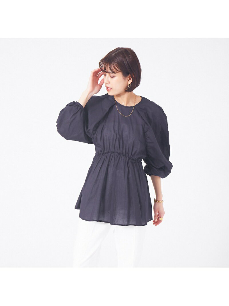 Rouge vif la cle コーマローンワッシャーブラウス ルージュ・ヴィフ ラクレ トップス シャツ・ブラウス パープル イエロー ネイビー