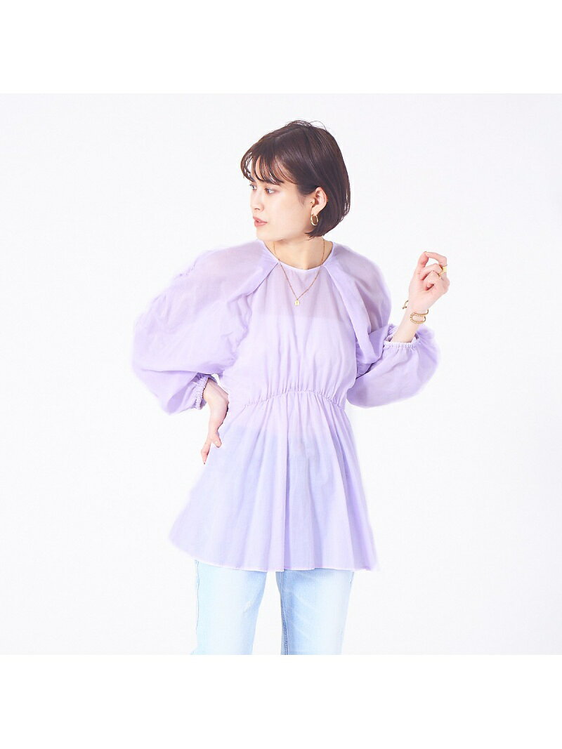 Rouge vif la cle コーマローンワッシャーブラウス ルージュ・ヴィフ ラクレ トップス シャツ・ブラウス パープル イエロー ネイビー