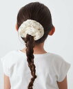 【SALE／20%OFF】a.v.v [KIDS]フラワー刺繍シュシュ アー・ヴェ・ヴェ ヘアアクセサリー その他のヘアアクセサリー ホワイト ピンク