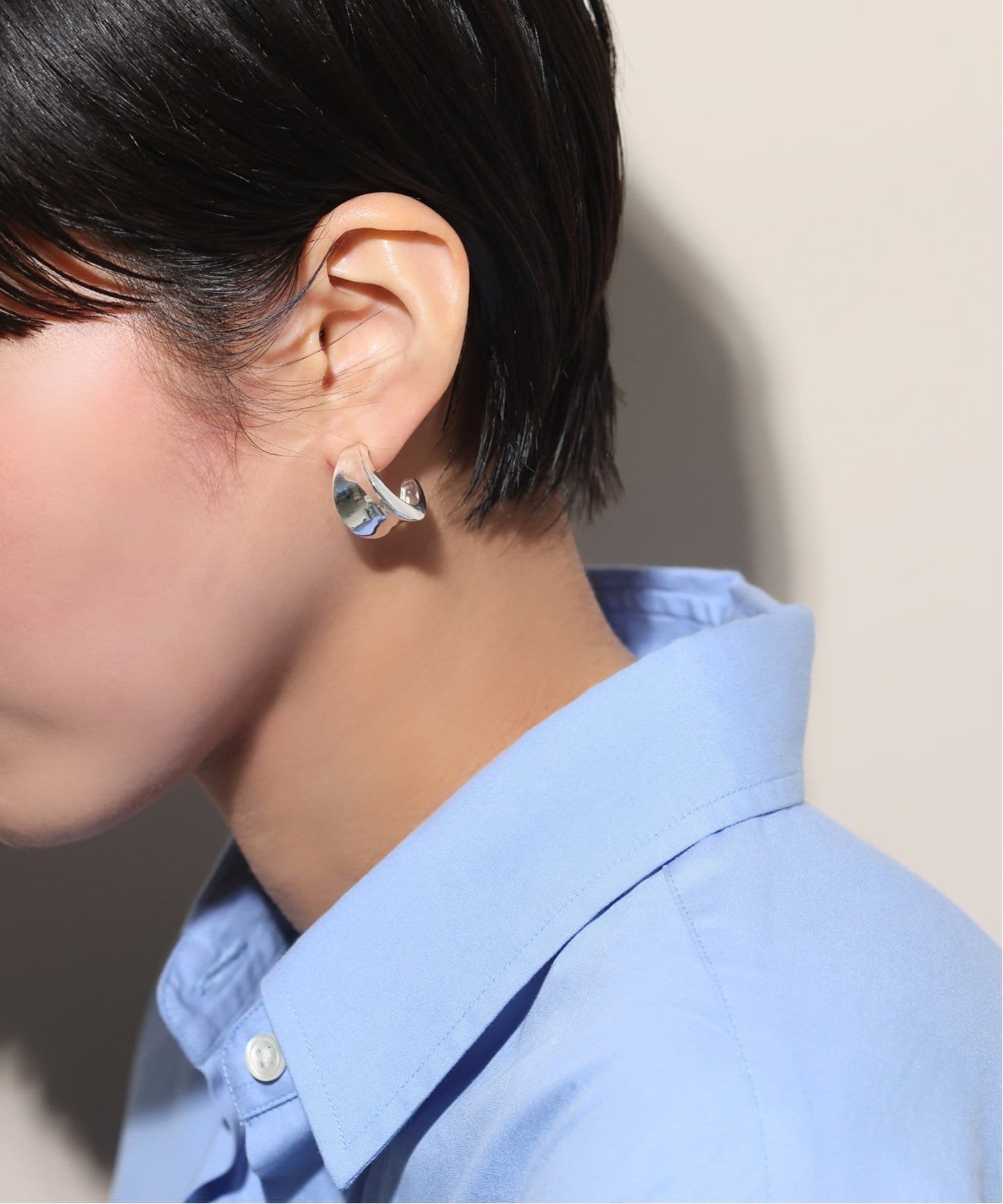 Lilas 【SAMH by LILAS】ワイド平甲丸ピアス SV 両耳 スピックアンドスパン アクセサリー・腕時計 ピアス シルバー【送料無料】