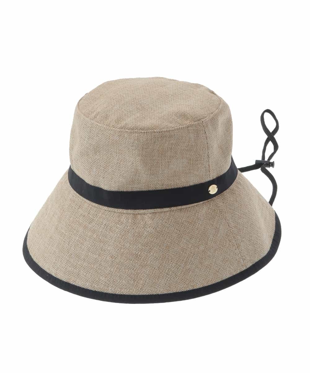 【SALE／20%OFF】eur3 配色アクセントジュート風ハット エウルキューブ 帽子 その他の帽子 ベージュ【送料無料】