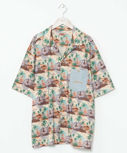 Kahiko 【カヒコ】ナットメンズアロハシャツ【SURF&Palms】 アミナコレクション トップス シャツ・ブラウス ベージュ グリーン ブルー オレンジ【送料無料】 Kahiko 【カヒコ】ナットメンズアロハシャツ【SURF&Palms】 アミナコレクション トップス シャツ・ブラウス ベージュ グリーン ブルー オレンジ【送料無料】