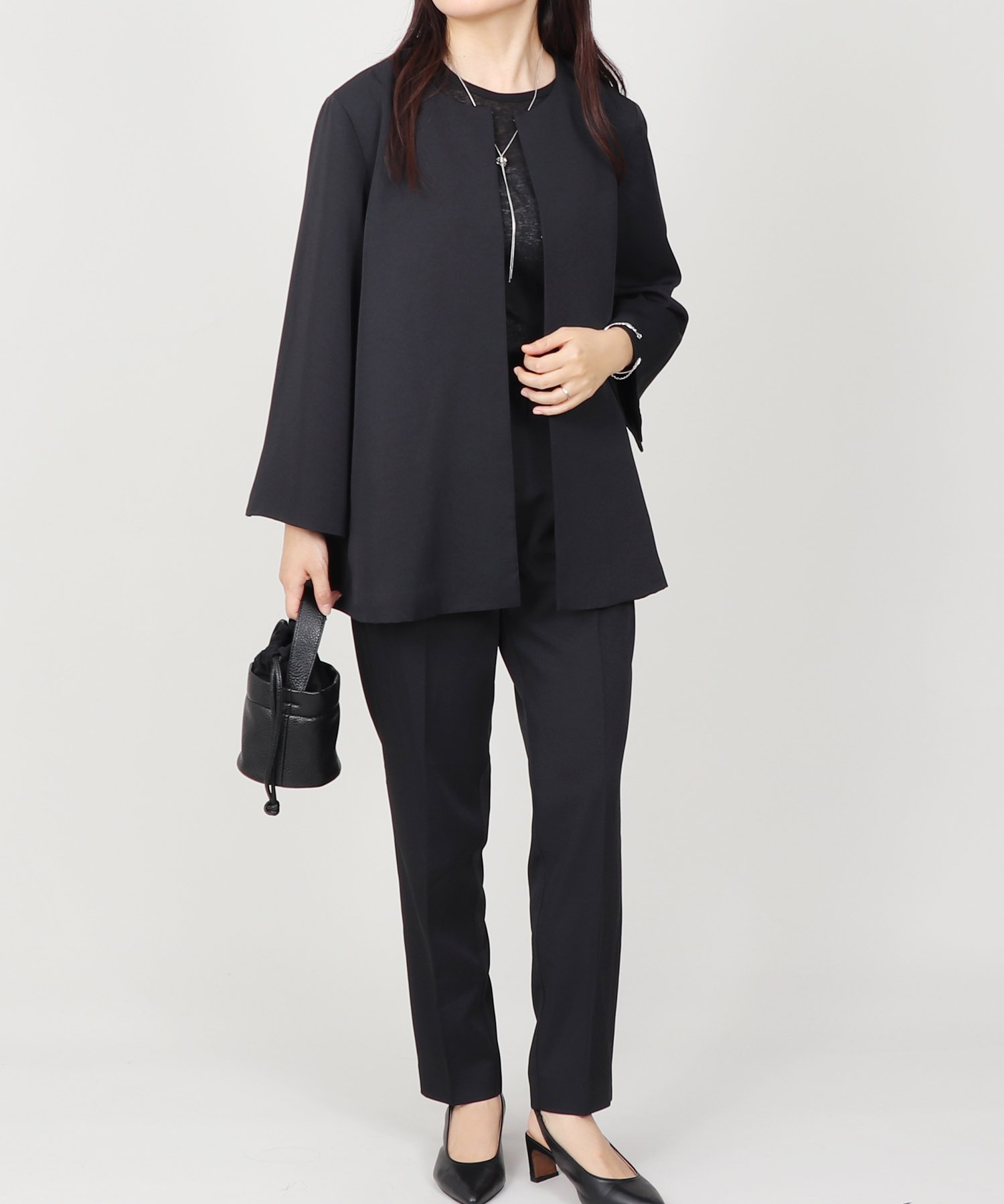 【SALE/10%OFF】UNITED BASE 【セットアップ】ノーカラー フレアジャケット テーパードパンツ スーツセット ユナイテッド ベース スーツ・フ...