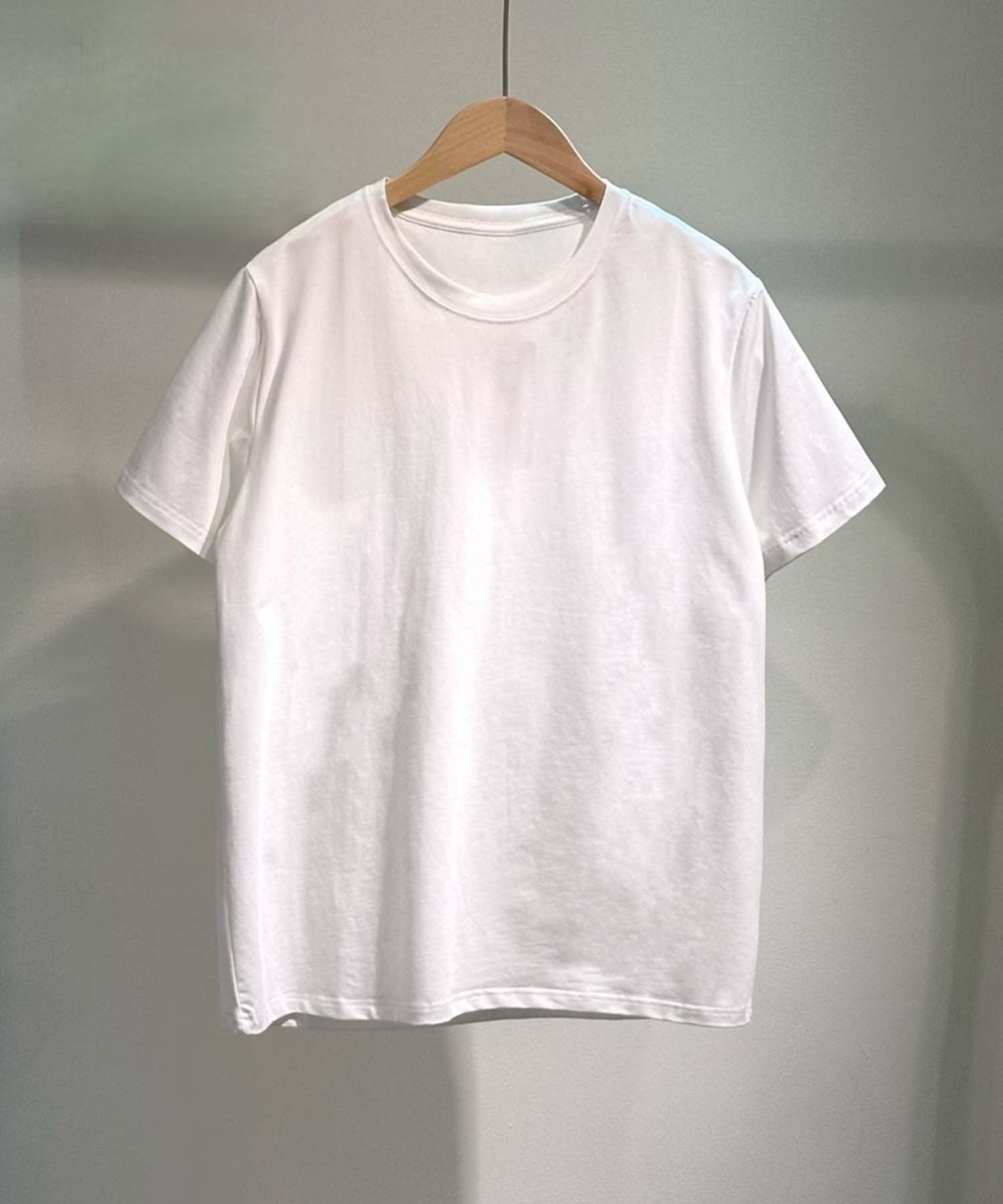 aomoha MEN ベーシックカラフルTシャツ アイモハ トップス カットソー・Tシャツ ホワイト グリーン