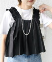 【SALE/20%OFF】SHIPS WOMEN 【WEB限定】<洗濯機可能>ショルダー フリル キャミソール シップス トップス シャツ・ブラウス ブラック ...