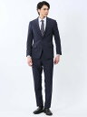 【SALE/10%OFF】TAKA-Q ストレッチウォッシャブル スリムフィット 2ボタン2ピーススーツ ジオメトリック紺 【25SS】 メンズ セットアップ ...