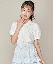 JENNI love リボンししゅう配色ラインポロシャツ ジェニィオンラインショップ トップス ポロシャツ ホワイト ブルー ブラック【送料無料】