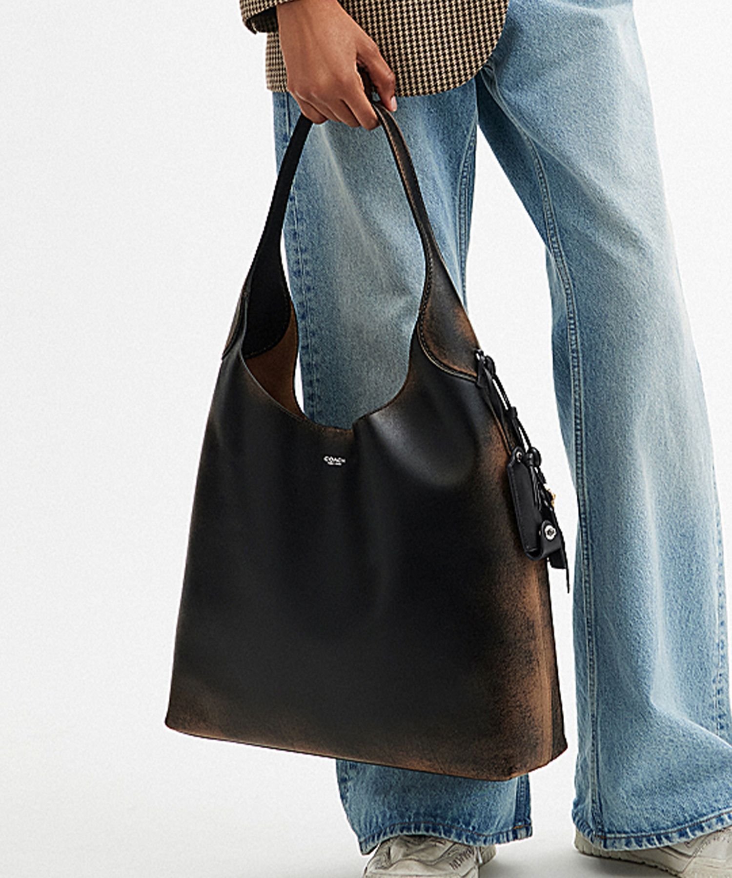 COACH ブルックリン ショルダー バッグ 39・ラブド レザー コーチ バッグ ショルダーバッグ ブラック【送料無料】のサムネイル