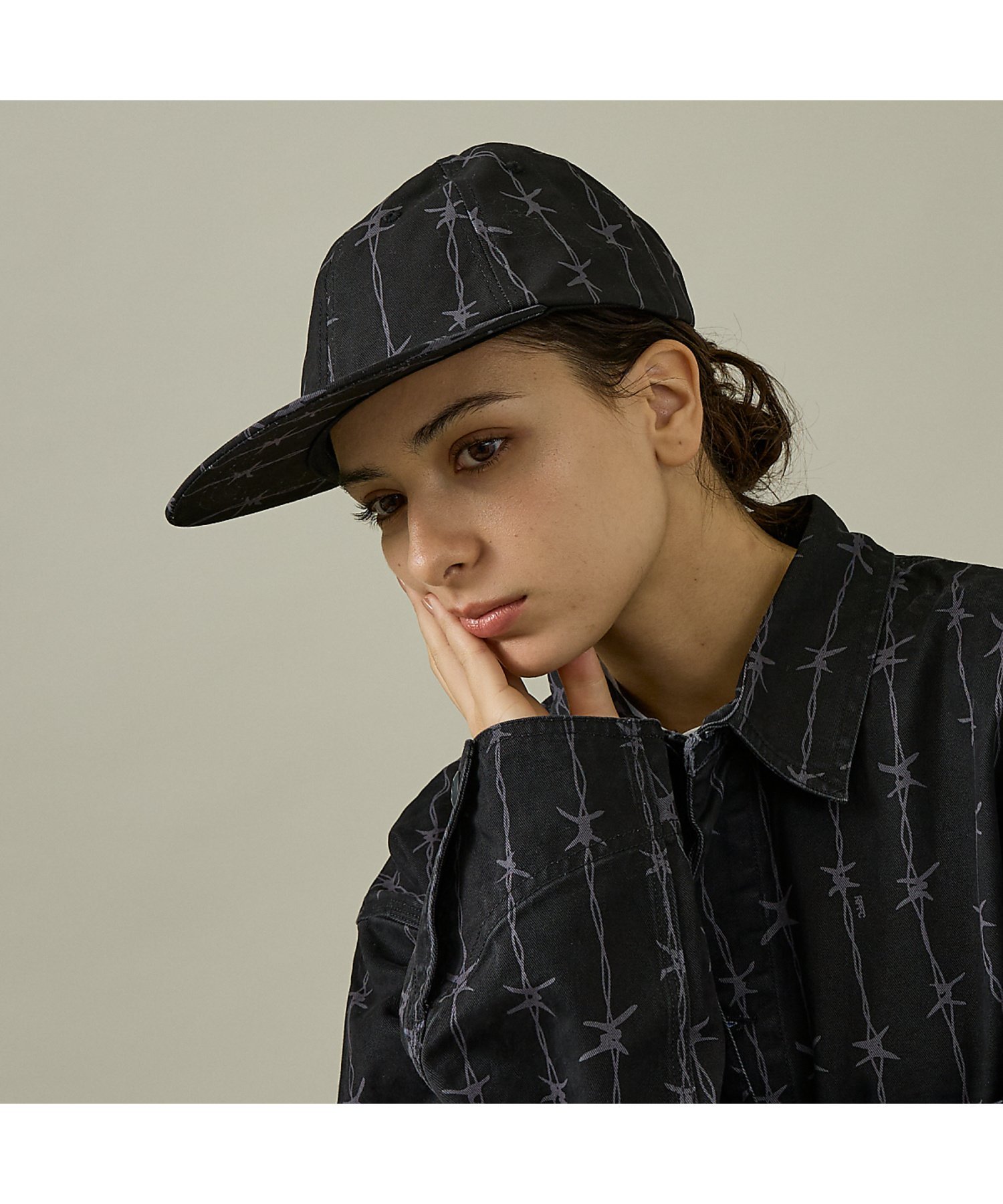 ABAHOUSE LASTWORD 【MADE IN STANDARD】PRINTED BASEBALL CAP/ベ アバハウス 帽子 ハット ブラック カ..