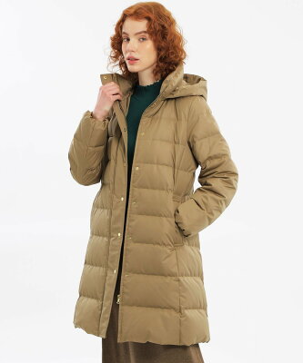 MACKINTOSH PHILOSOPHY WOMEN 【WEB限定】フーデッドロングダウン マッキントッシュ フィロソフィー ジャケット・アウター その他のジャケット・アウター ベージュ ネイビー【送料無料】