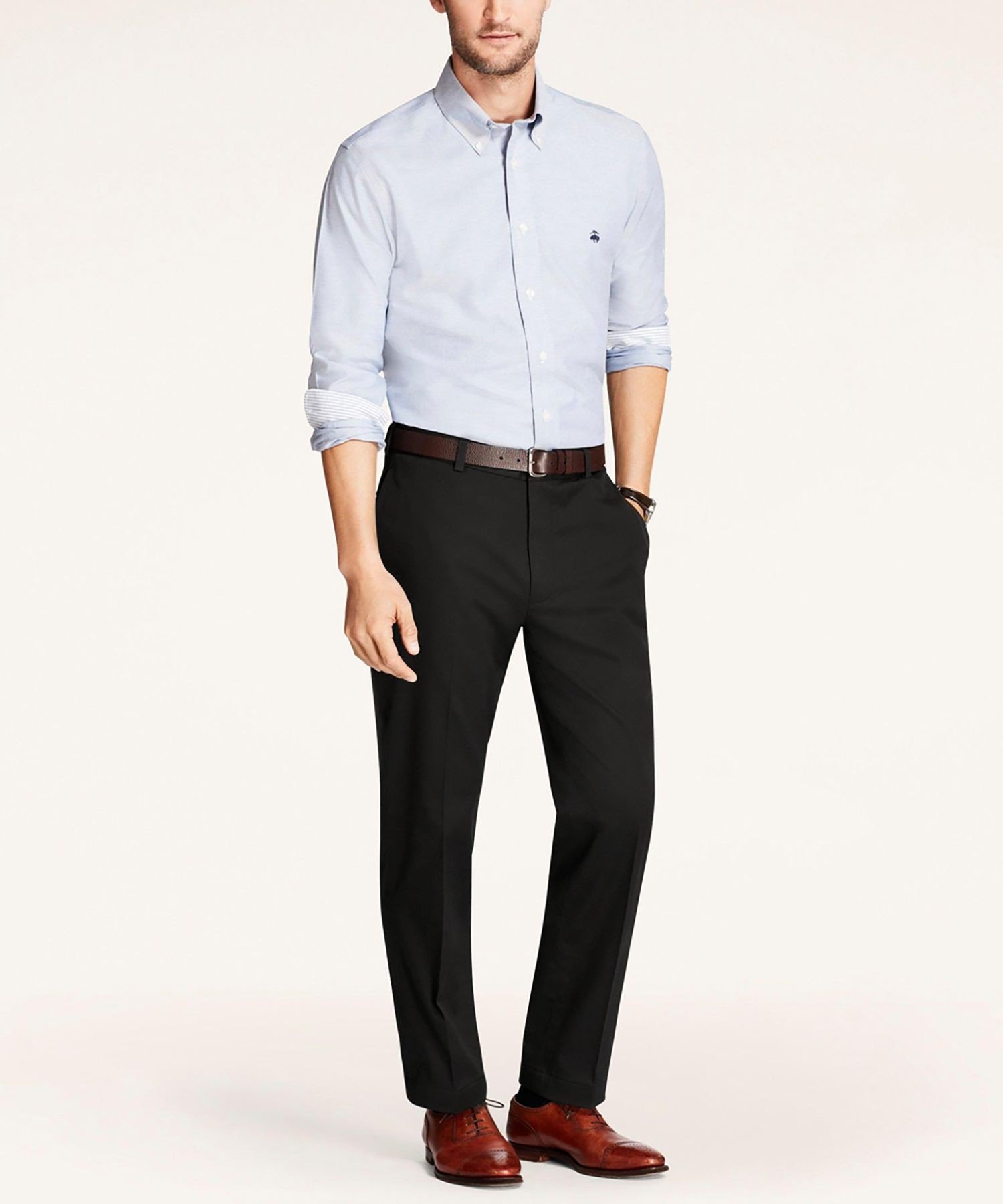 BROOKS BROTHERS ライトウエイト アドバンテージチノ プレーンフロントパンツ REGULAR ブルックス ブラザーズ パンツ チノパンツ ブラック カーキグリーン【送料無料】