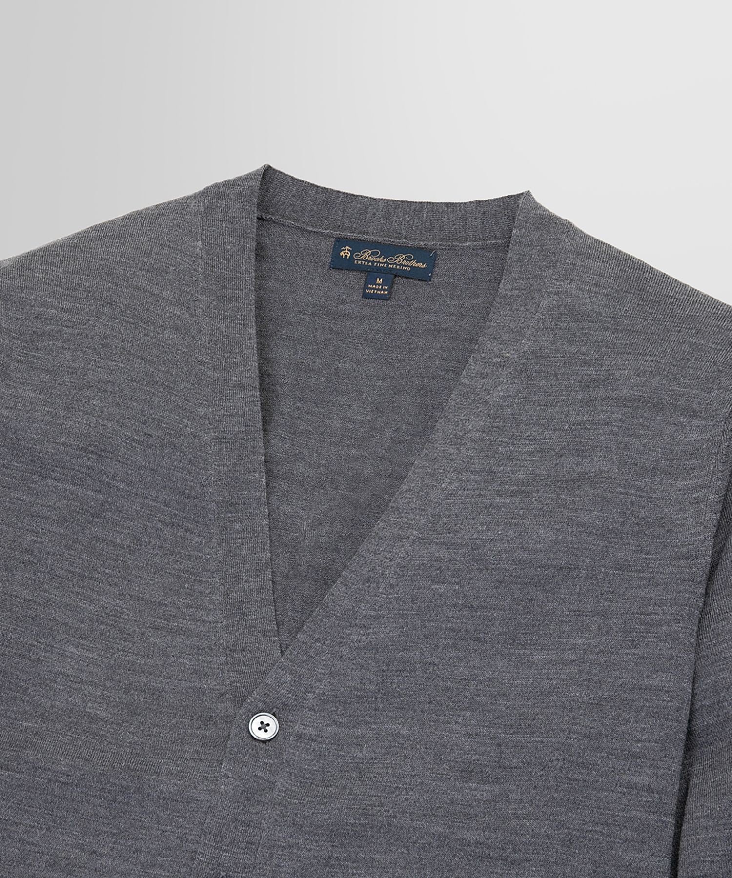 BROOKS BROTHERS メリノウール Vネックカーディガン ブルックス ブラザーズ トップス カーディガン グレー【送料無料】