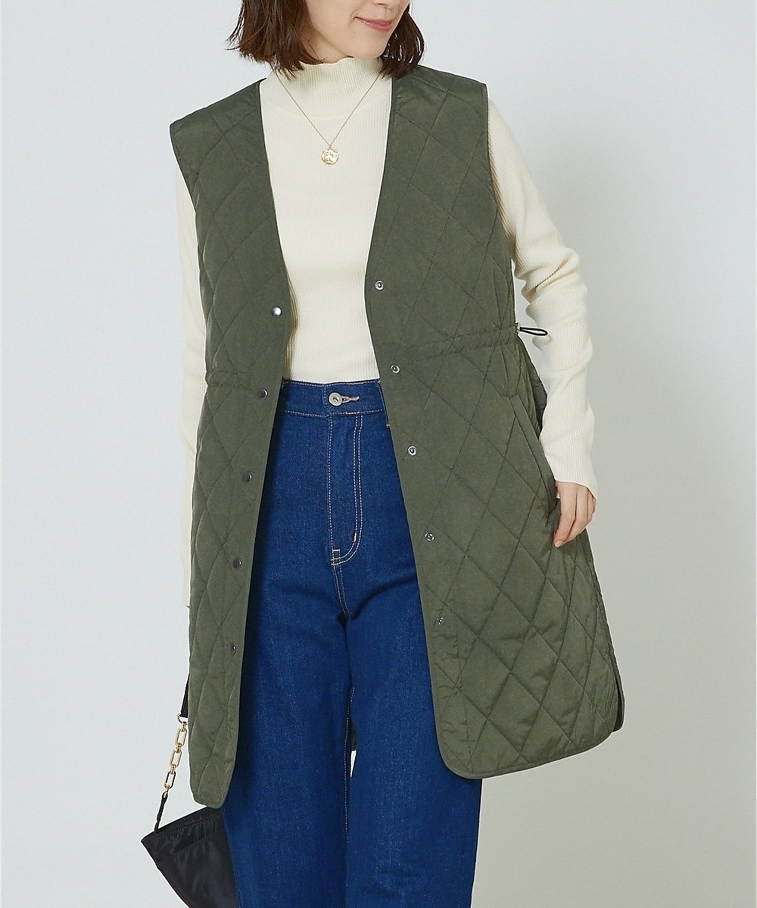【SALE／21%OFF】abahouse mavie キルティングベスト アバハウス マヴィ ジャケット・アウター その他のジャケット・アウター ブラック カーキグリーン【送料無料】