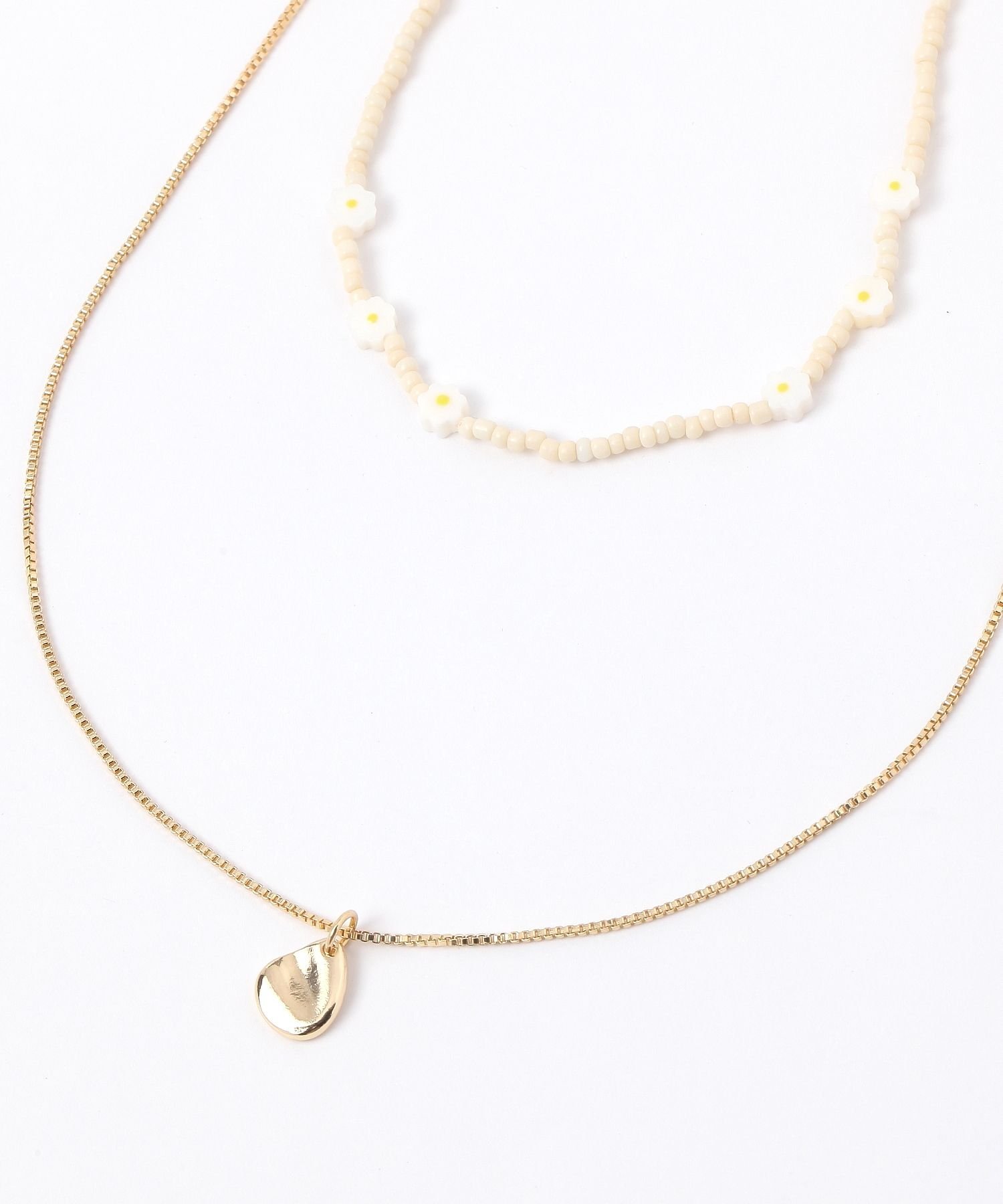 【SALE／60%OFF】GLOBAL WORK シェル小花2連ネックレス/491944 グローバルワーク アクセサリー・腕時計 ネックレス グリーン ブラック stylife-15107990 Rakuten Fashion サンプル画像2
