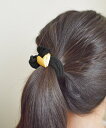 【SALE/40%OFF】styiro 結び跡がつきづらいメタルハートヘアゴム イストワール ヘアアクセサリー ヘアゴム ブラウン ブラック