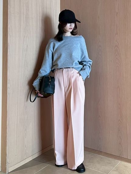 【SALE／30%OFF】Mila Owen ドライタッチ2タックワイドパンツ ミラオーウェン パンツ その他のパンツ ピンク ブラック【送料無料】 stylife-15296128 Rakuten Fashion サンプル画像3
