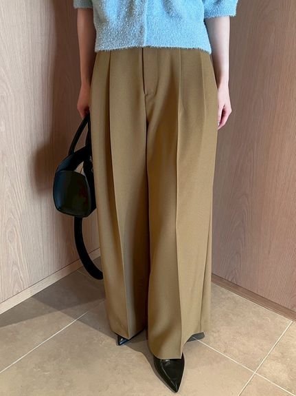 【SALE／30%OFF】Mila Owen ドライタッチ2タックワイドパンツ ミラオーウェン パンツ その他のパンツ ピンク ブラック【送料無料】 stylife-15296128 Rakuten Fashion サンプル画像2
