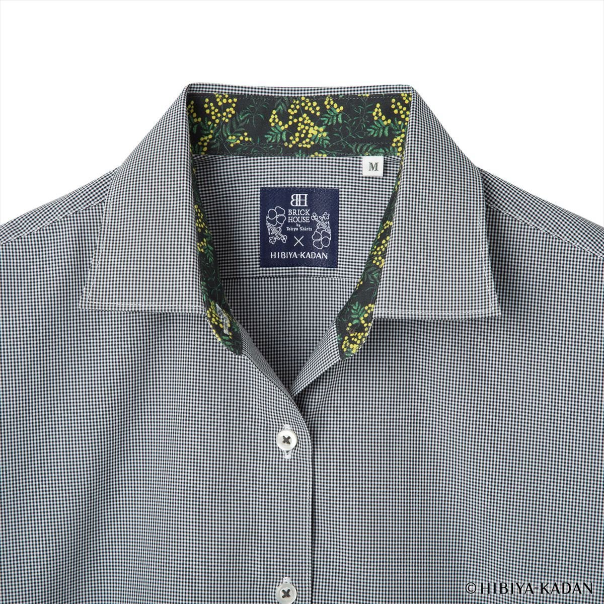 【TOKYO SHIRTS×HIBIYA KADAN】 透け防止 ワイド 長袖 形態安定 レディースシャツ BL01K302AB14W1S-35 トーキョーシャツ スーツ・フォーマル Yシャツ・カッターシャツ ブラック