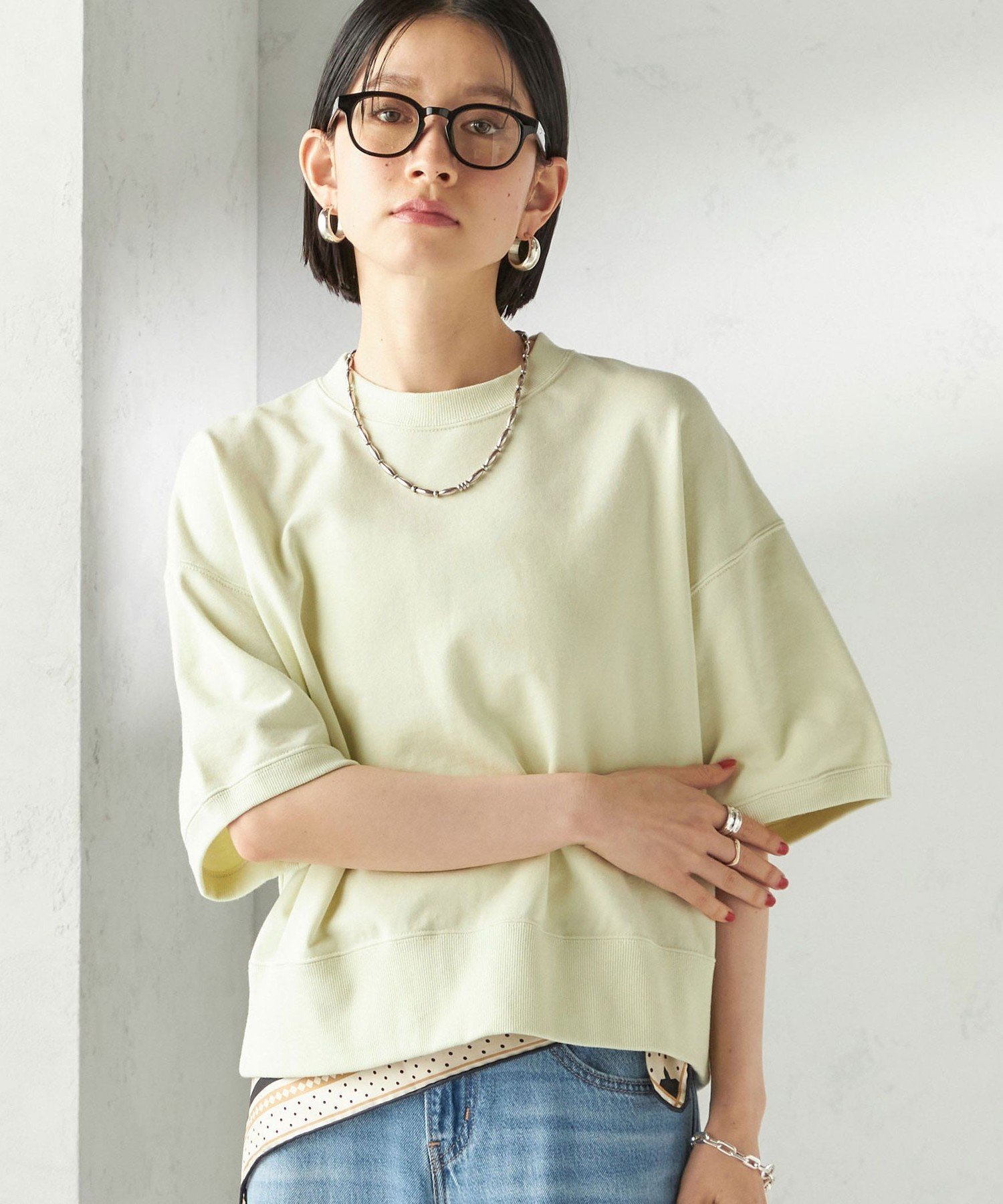 SHIPS WOMEN 《予約》【SHIPS別注】SLOANE:＜手洗い可能＞半袖 ショート スウェット シップス トップス カットソー・Tシャツ ネイビー【送料無料】