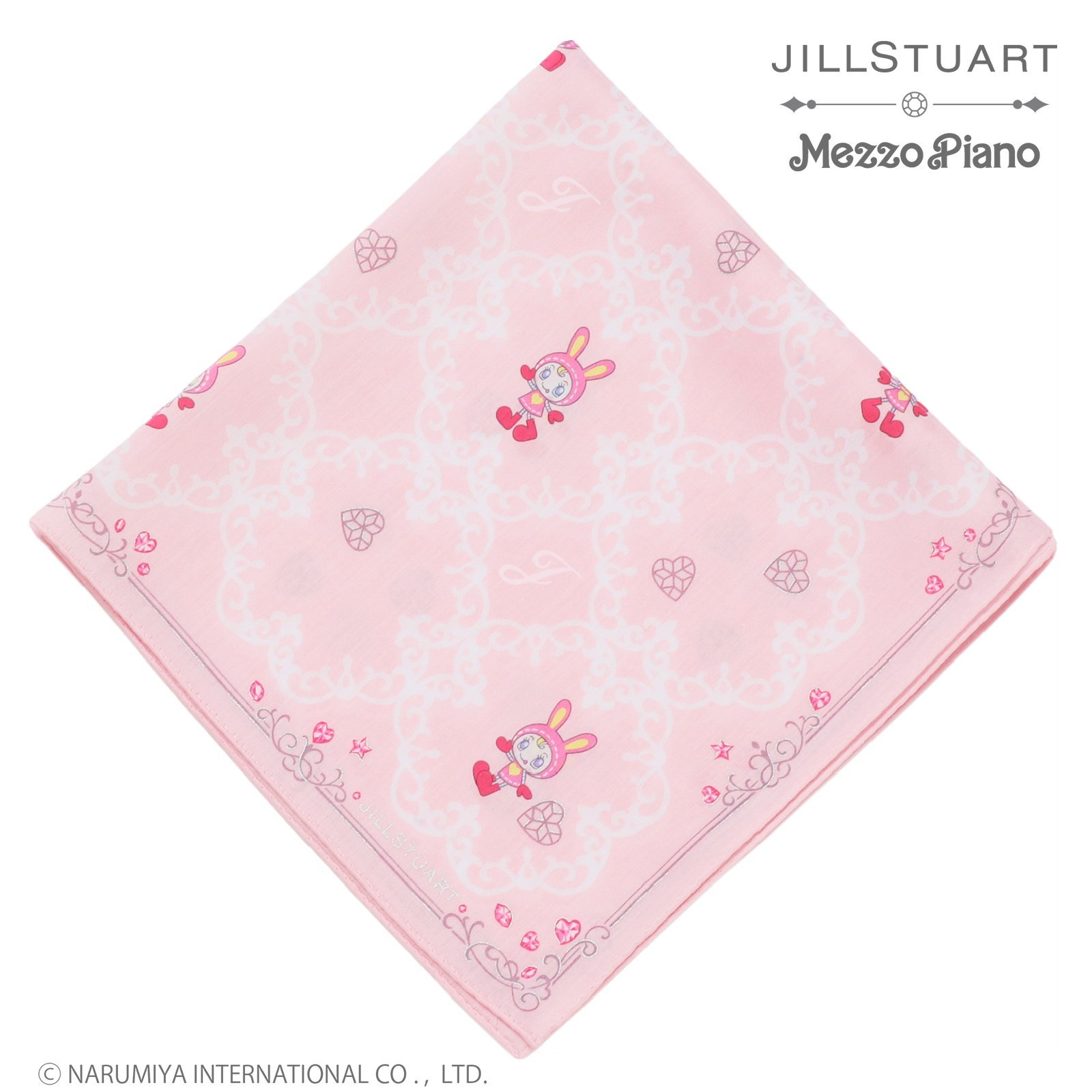 JILL STUART JILL STUART mezzo piano プリントハンカチ インターモードカワベ ファッション雑貨 ハンカチ ハンドタオル ピンク