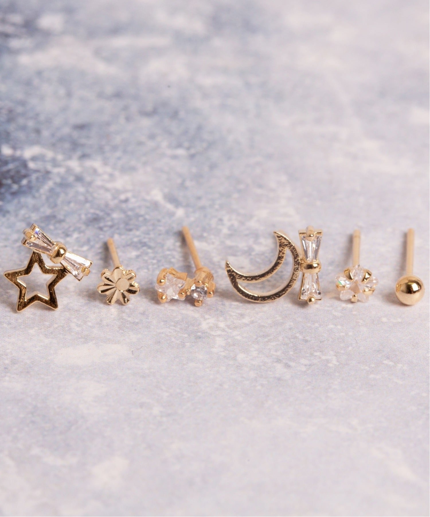 【SALE／80%OFF】Peony Peony/(W)【Peony/ピオニー】スター&ムーンモチーフ ピアスセット チェルカ アクセサリー・腕時計 ピアス シルバー ゴールド