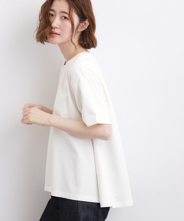 【SALE／18%OFF】grove 【遮熱/吸水速乾/接触冷感/UVカット】フレアシルエットTシャツ グローブ トップス カットソー・Tシャツ ホワイト ブラック グレー